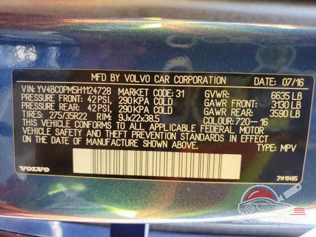 YV4BC0PM5H1124728 2017 VOLVO XC90 photo no. 13
