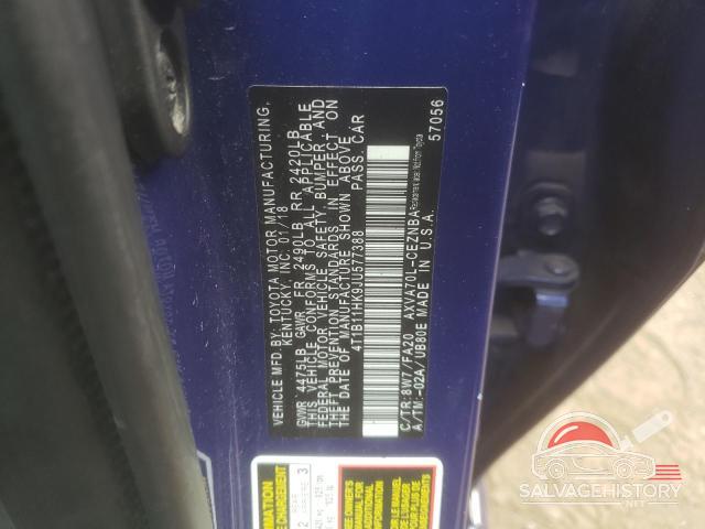 4T1B11HK9JU577388 2018 TOYOTA CAMRY photo no. 12