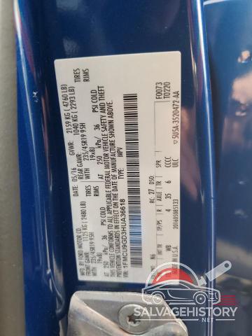 1FMCU9GD3HUA36618 2017 FORD ESCAPE photo no. 13