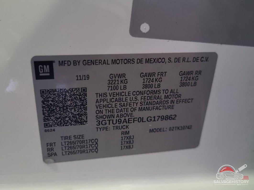 3GTU9AEF0LG179862 2020 GMC SIERRA 1500 photo no. 6