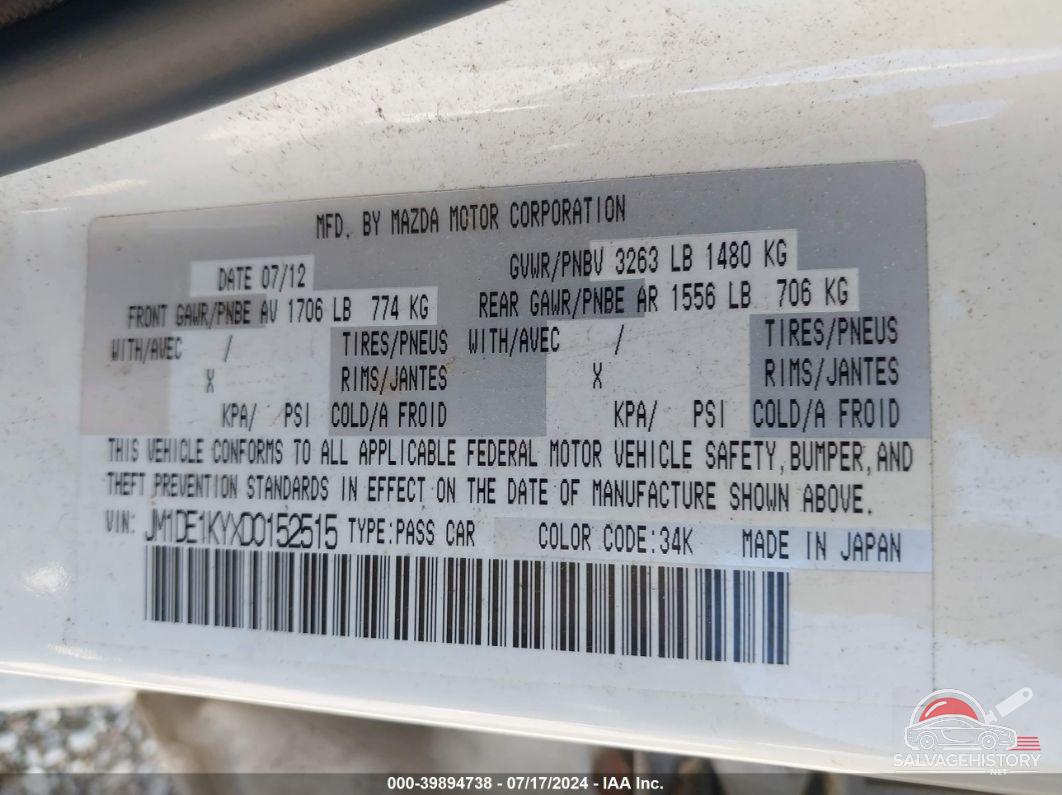 JM1DE1KYXD0152515 2013 MAZDA MAZDA2 photo no. 9
