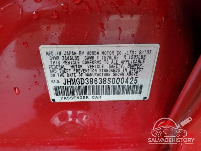 JHMGD38638S000425 2008 HONDA FIT photo no. 12