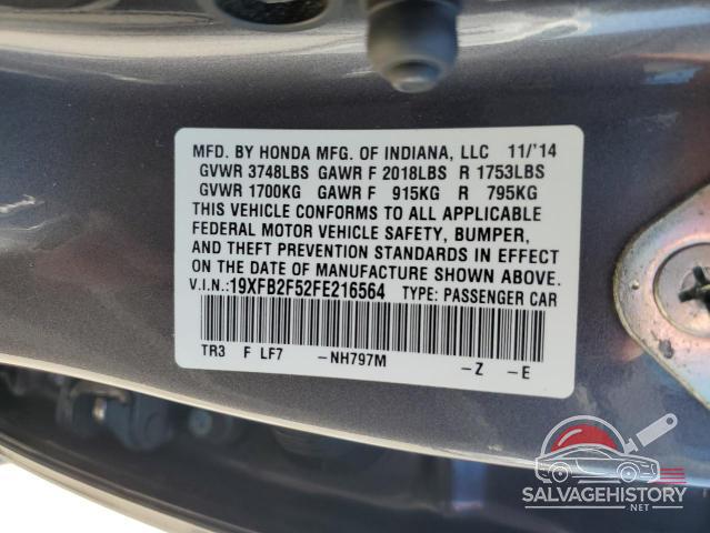 19XFB2F52FE216564 2015 HONDA CIVIC photo no. 12