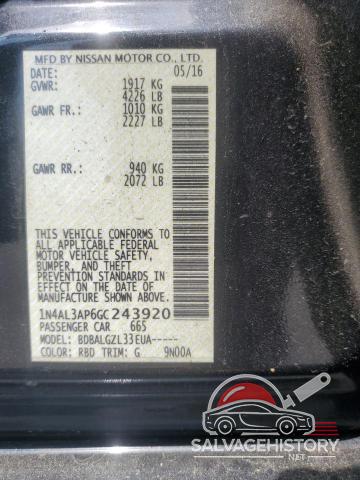 1N4AL3AP6GC243920 2016 NISSAN ALTIMA photo no. 12