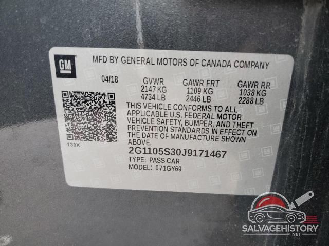 2G1105S30J9171467 2018 CHEVROLET IMPALA photo no. 12