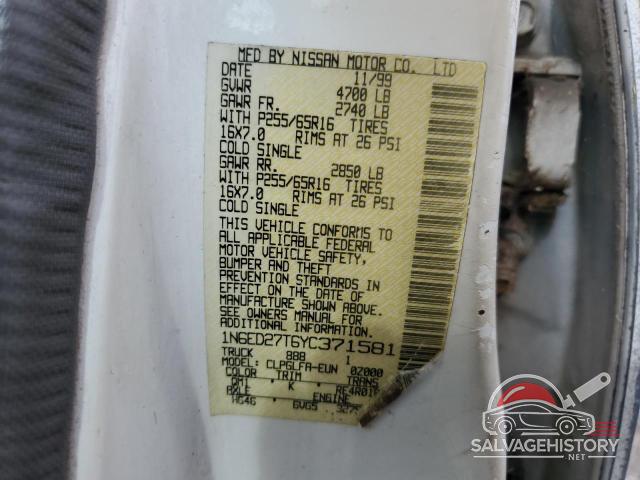 1N6ED27T6YC371581 2000 NISSAN FRONTIER photo no. 12