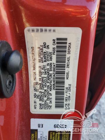 1NXBU4EE0AZ166047 2010 TOYOTA COROLLA photo no. 13
