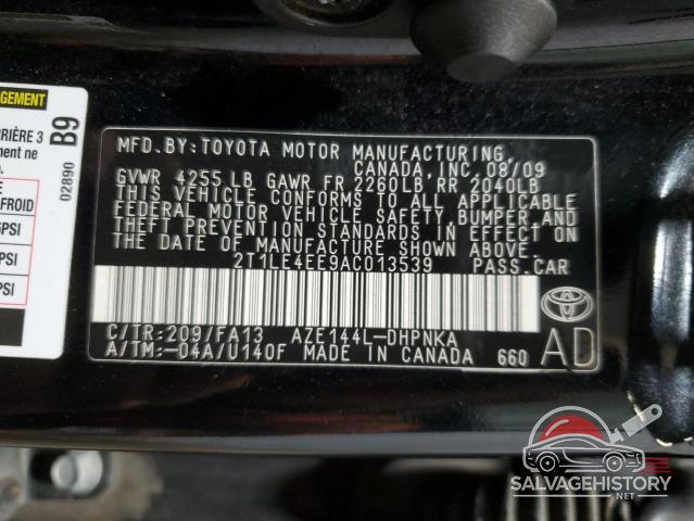 2T1LE4EE9AC013539 2010 TOYOTA COROLLA photo no. 12