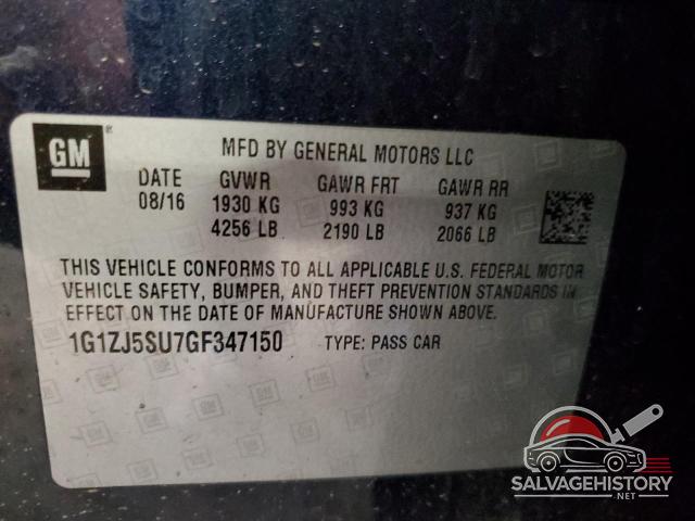1G1ZJ5SU7GF347150 2016 CHEVROLET MALIBU photo no. 13