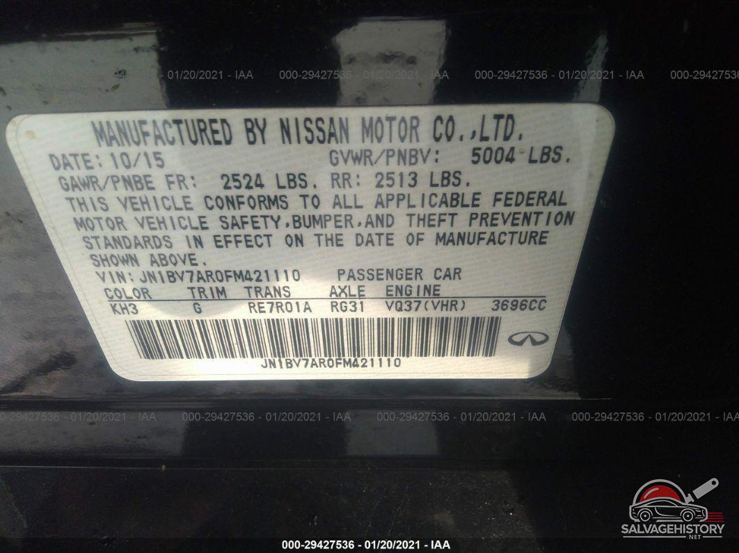 JN1BV7AR0FM421110 2015 INFINITI Q50 photo no. 9