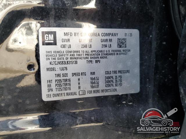 KL7CJNSB3LB315130 2020 CHEVROLET TRAX photo no. 13
