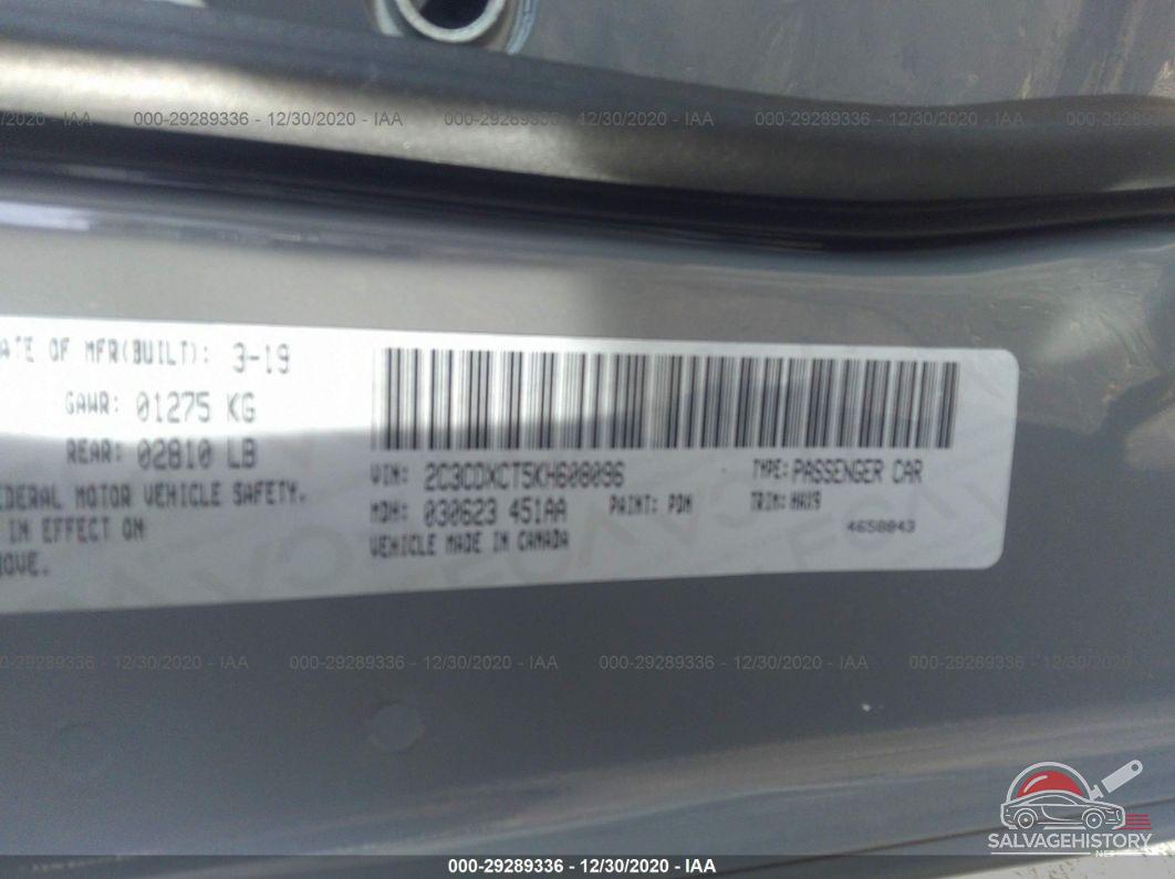 2C3CDXCT5KH608096 2019 DODGE CHARGER photo no. 9