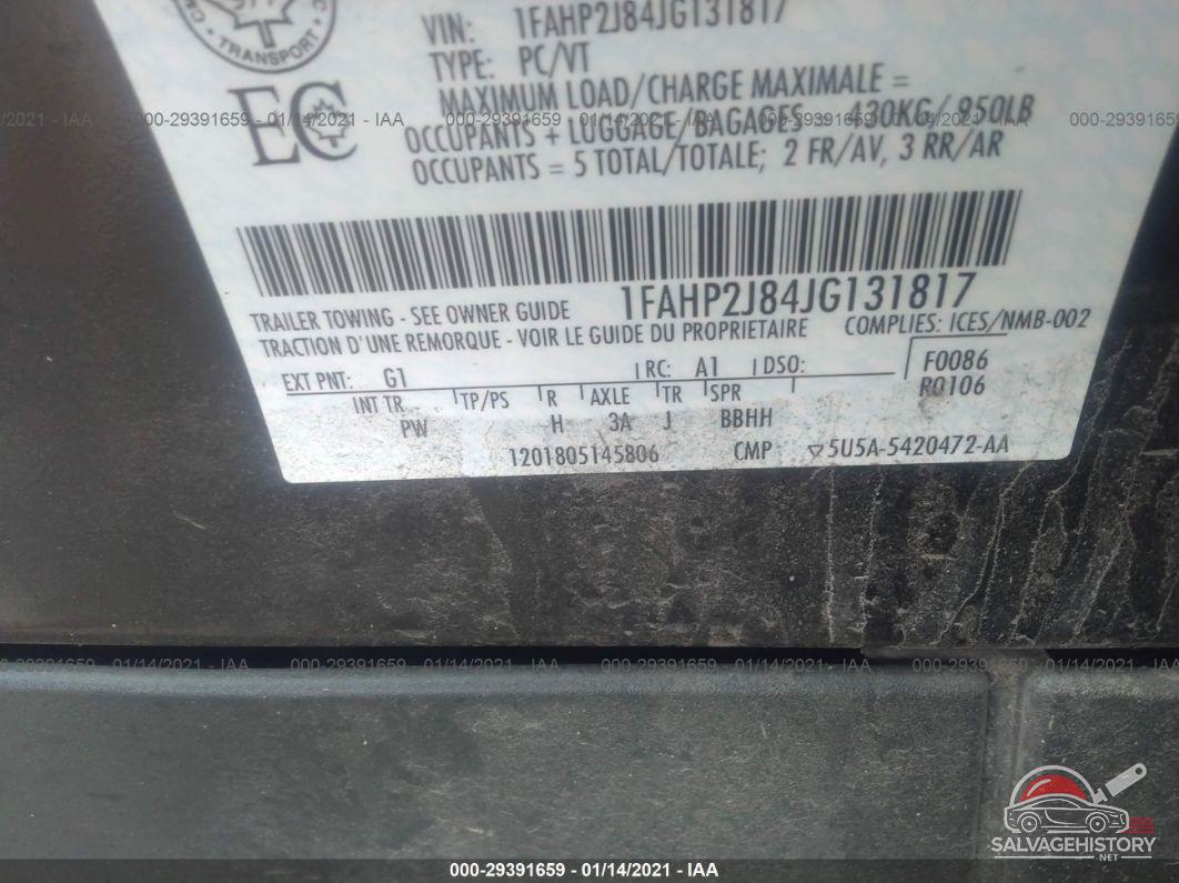 1FAHP2J84JG131817 2018 FORD TAURUS photo no. 9
