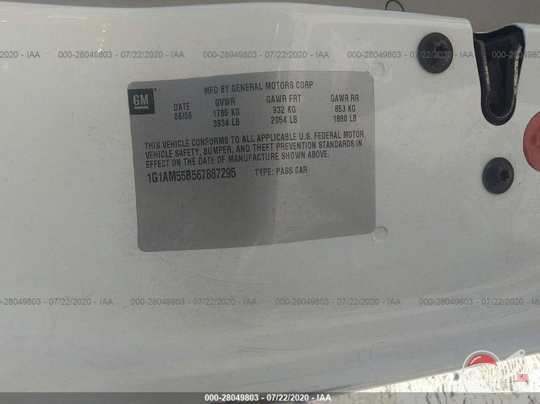 1G1AM55B567887295 2006 CHEVROLET COBALT photo no. 9