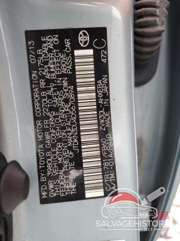 JTDKN3DU4D5670894 2013 TOYOTA PRIUS photo no. 12