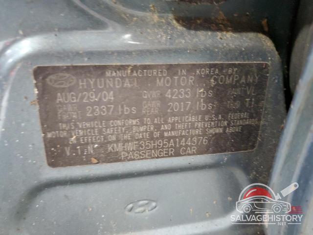 KMHWF35H95A144376 2005 HYUNDAI SONATA photo no. 12