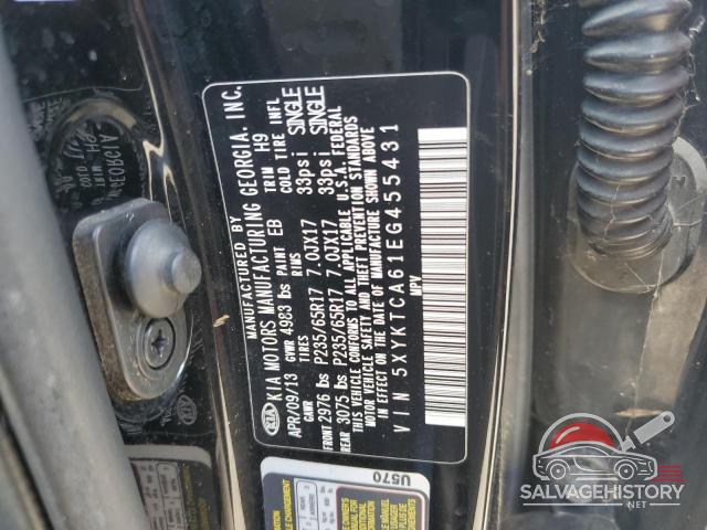 5XYKTCA61EG455431 2014 KIA SORENTO photo no. 13