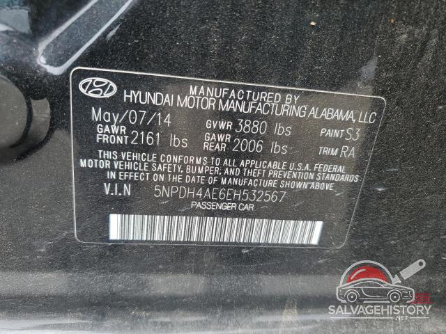 5NPDH4AE6EH532567 2014 HYUNDAI ELANTRA photo no. 12