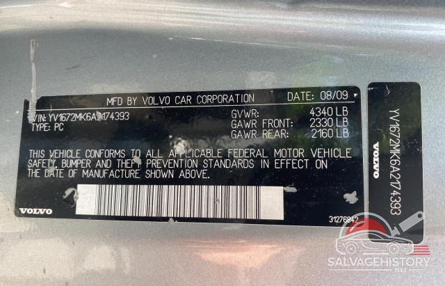 YV1672MK6A2174393 2010 VOLVO C30 photo no. 10