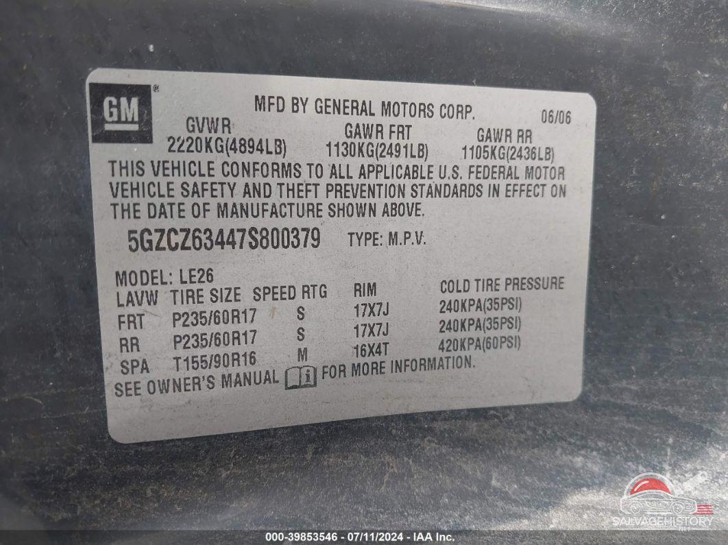 5GZCZ63447S800379 2007 SATURN VUE photo no. 9
