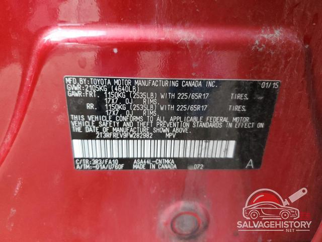 2T3RFREV9FW282982 2015 TOYOTA RAV4 photo no. 13