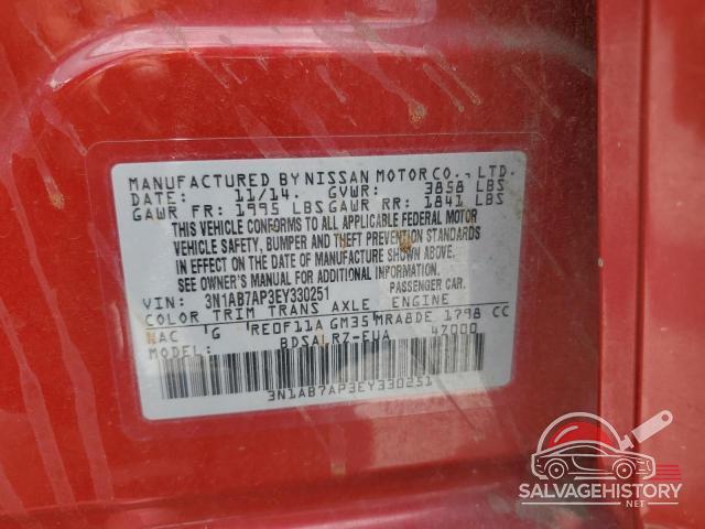 3N1AB7AP3EY330251 2014 NISSAN SENTRA photo no. 12