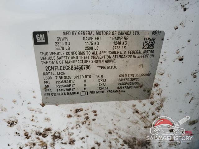 2CNFLCEC8B6450796 2011 CHEVROLET EQUINOX photo no. 13
