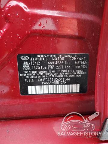 KMHEC4A41CA041544 2012 HYUNDAI SONATA photo no. 13