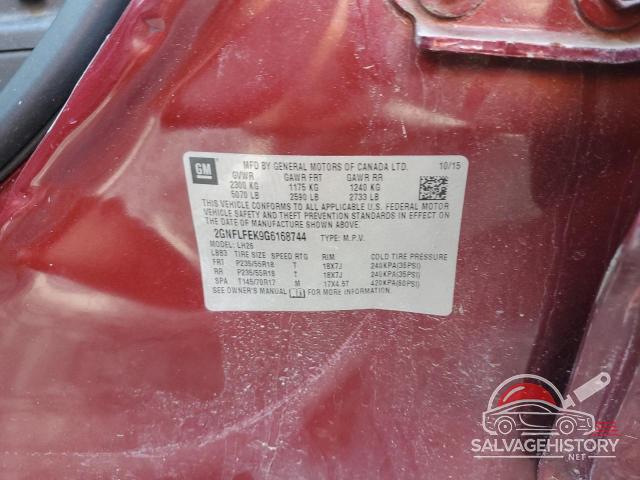 2GNFLFEK9G6168744 2016 CHEVROLET EQUINOX photo no. 13