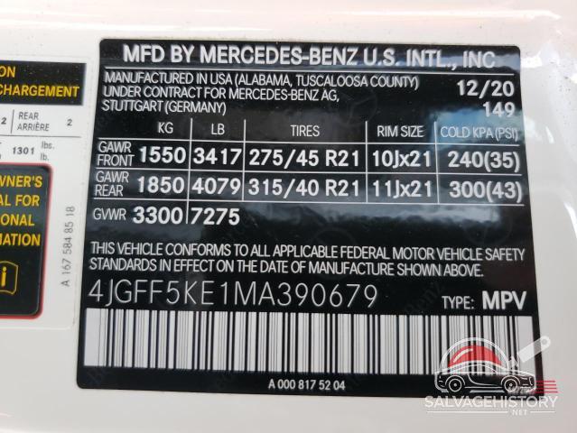 4JGFF5KE1MA390679 2021 MERCEDES-BENZ GLS-CLASS photo no. 14