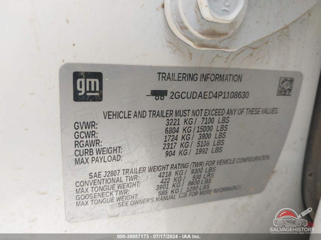 2GCUDAED4P1108630 2023 CHEVROLET SILVERADO 1500 photo no. 9