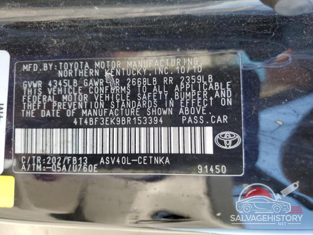 4T4BF3EK9BR153394 2011 TOYOTA CAMRY photo no. 13