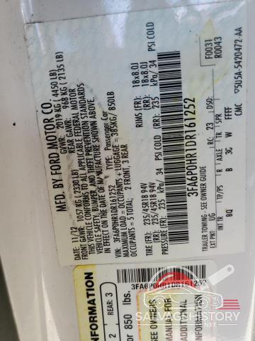 3FA6P0HR1DR161252 2013 FORD FUSION photo no. 12