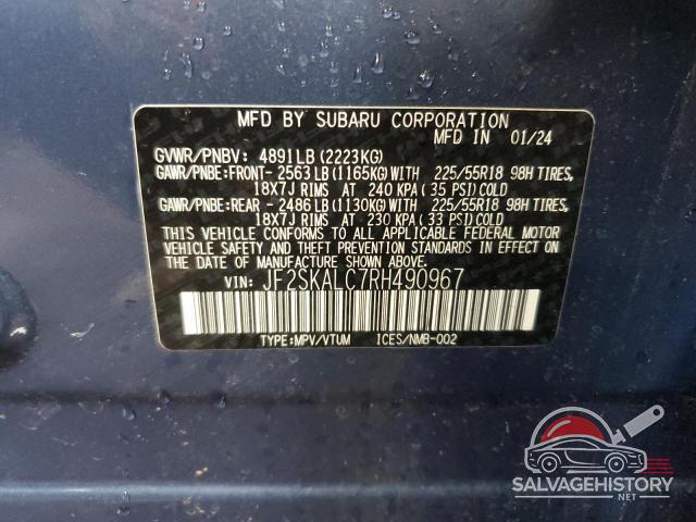 JF2SKALC7RH490967 2024 SUBARU FORESTER photo no. 12
