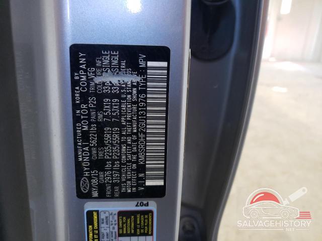 KM8SRDHF2GU131976 2016 HYUNDAI SANTA FE photo no. 13
