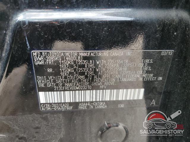 2T3DFREV0DW023210 2013 TOYOTA RAV4 photo no. 12