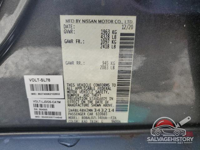 1N4BL4BV2MN343214 2021 NISSAN ALTIMA photo no. 12