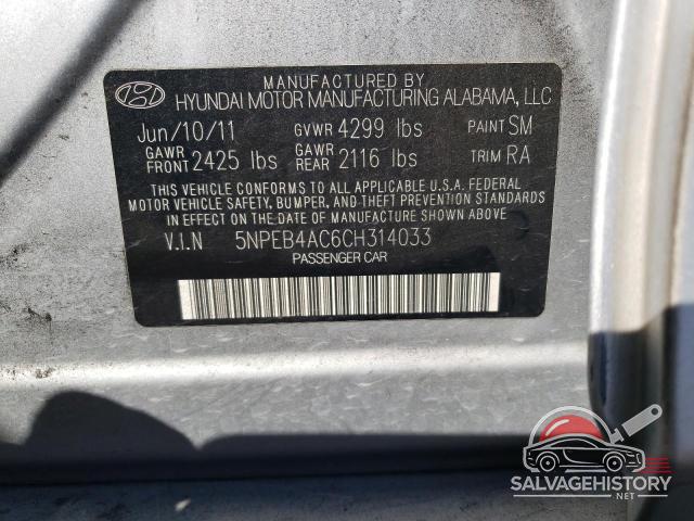 5NPEB4AC6CH314033 2012 HYUNDAI SONATA photo no. 12