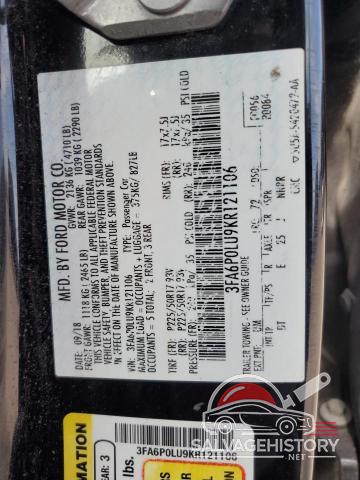 3FA6P0LU9KR121106 2019 FORD FUSION photo no. 12