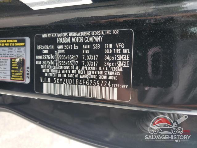 5XYZUDLB4FG259724 2015 HYUNDAI SANTA FE photo no. 14