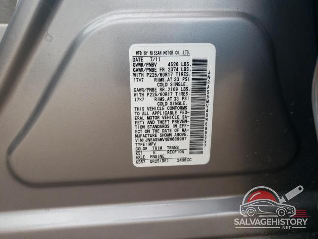 JN8AS5MV4BW689997 2011 NISSAN ROGUE photo no. 13
