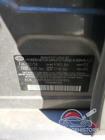 5NPEB4ACXEH901869 2014 HYUNDAI SONATA photo no. 12