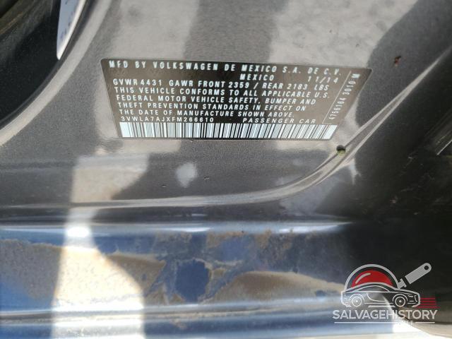 3VWLA7AJXFM266610 2015 VOLKSWAGEN JETTA photo no. 12