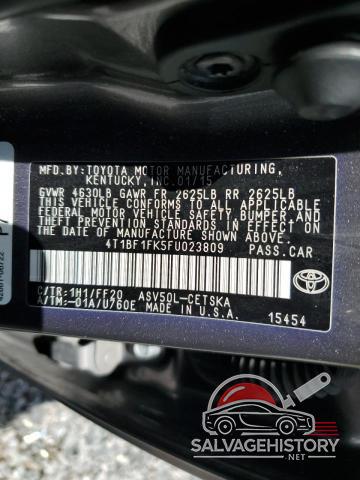 4T1BF1FK5FU023809 2015 TOYOTA CAMRY photo no. 12