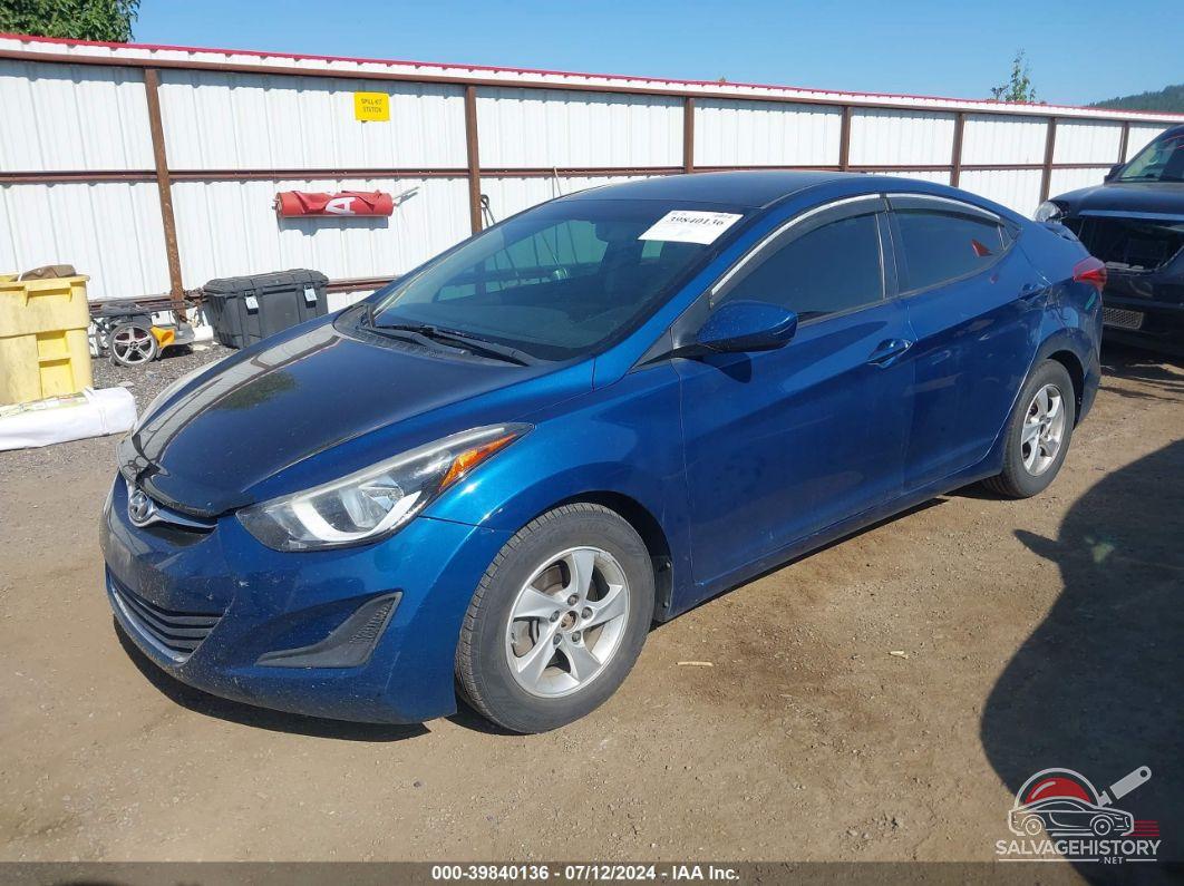 KMHDH4AE6FU390417 2015 HYUNDAI ELANTRA photo no. 2
