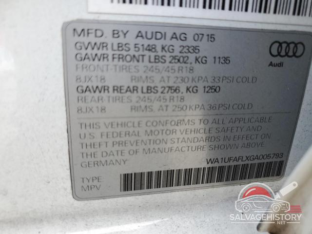 WA1UFAFLXGA005793 2016 AUDI A4 photo no. 13