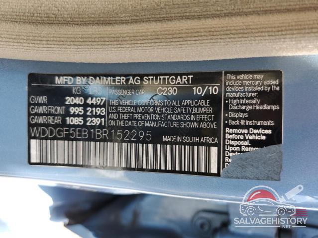 WDDGF5EB1BR152295 2011 MERCEDES-BENZ C-CLASS photo no. 12