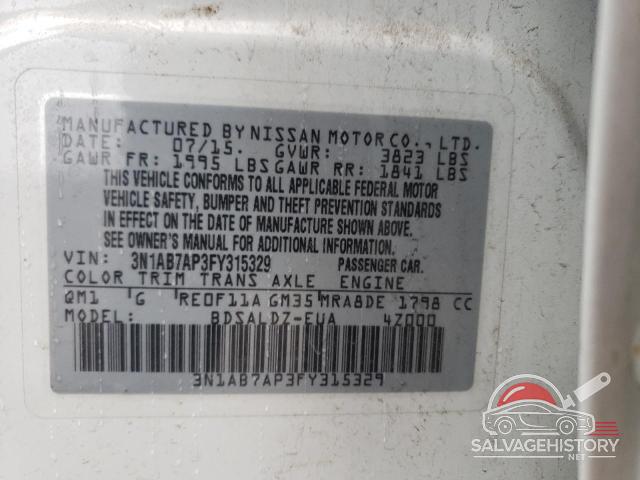 3N1AB7AP3FY315329 2015 NISSAN SENTRA photo no. 12