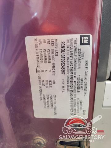 2CNDL13F096246867 2009 CHEVROLET EQUINOX photo no. 12