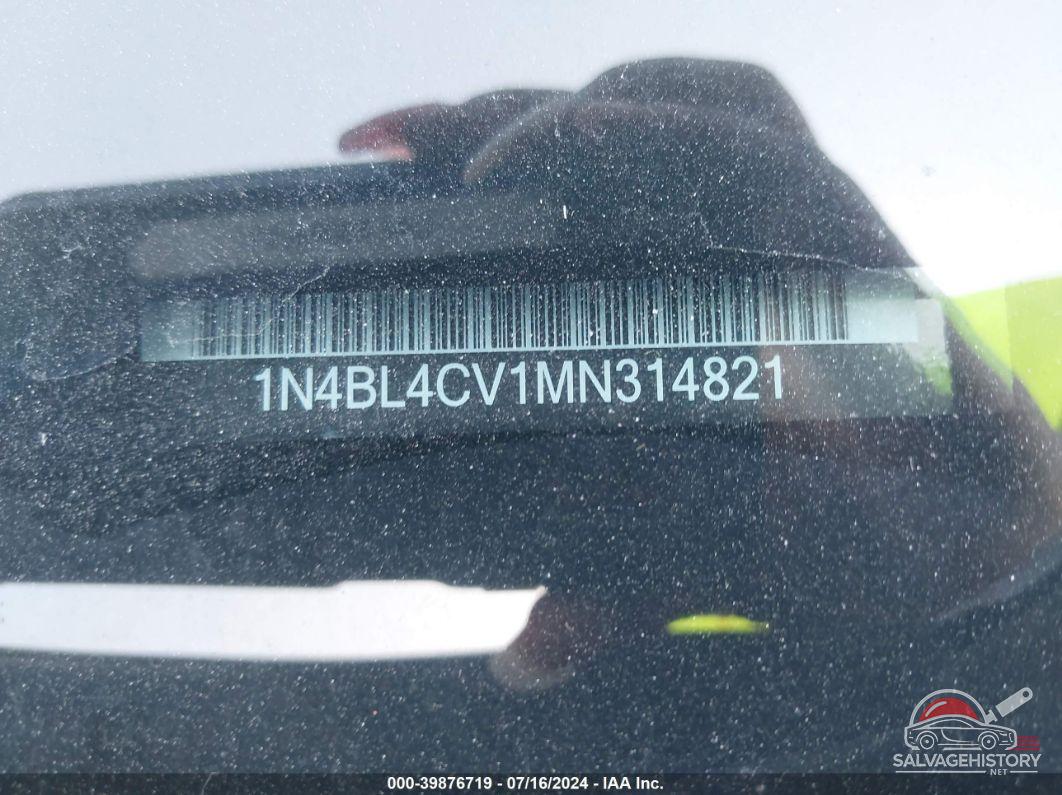 1N4BL4CV1MN314821 2021 NISSAN ALTIMA photo no. 9